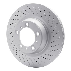 Porsche 911 Brake Rotor (1) - Rear Right - R1 Concepts - GeoSPEC Coated Rotor - Drilled - `07-`13